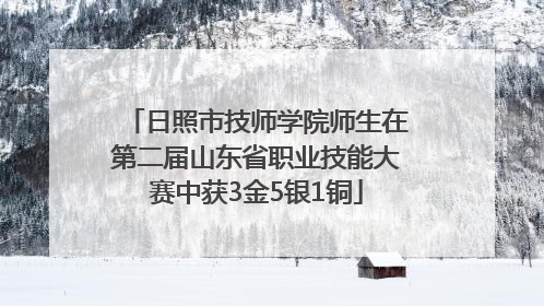 日照市技师学院师生在第二届山东省职业技能大赛中获3金5银1铜